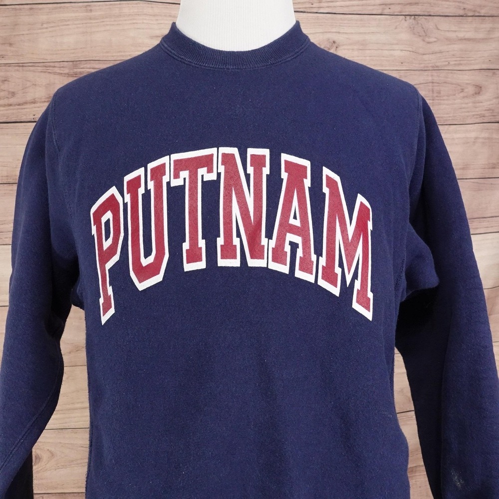 Vintage Putnam College Lee Sweatshirt M Blue Crewneck USA‎ 90s